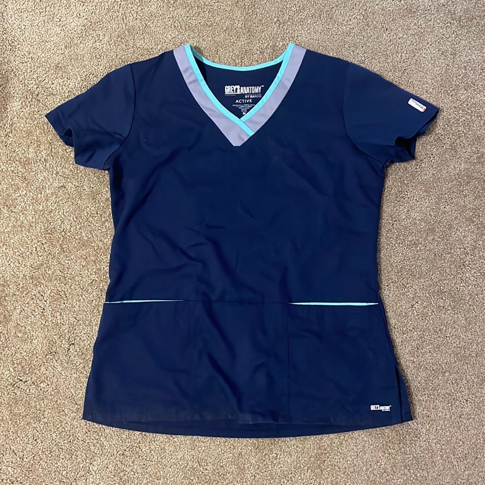 Navy blue Grey’s Anatomy scrub top